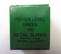 22 Dog Dummy Launcher Blanks - Green Low Power