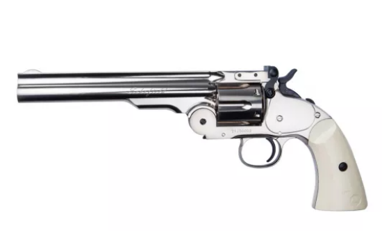 Picture of ASG Schofield .177 Pellet Revolver in Silver Chrome