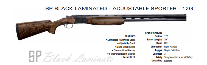Picture of ATA SP Adjustable Black Laminated Sporter 12G O&U Shotgun