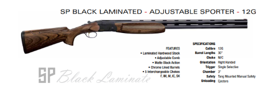 Picture of ATA SP Adjustable Black Laminated Sporter 12G O&U Shotgun