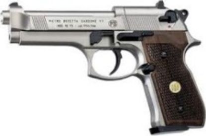 Picture of Beretta 92FS Nickel with Wood Grips