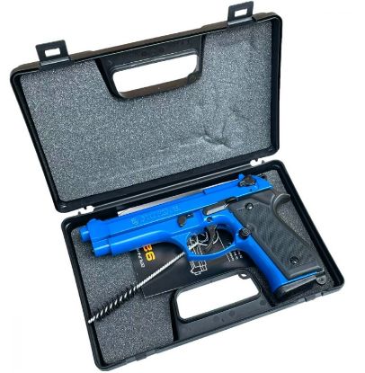 Picture of Bruni Beretta 92 8mm Black/Blue Blank Firing Pistol