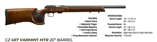 Picture of CZ457 Varmint MTR 22lr