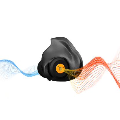 Picture of Decibullz Custom Molded Percussive Ear Protection Filters Black