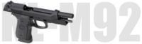 KL M92 Black Blowback 4.5mm BB Air Pistol
