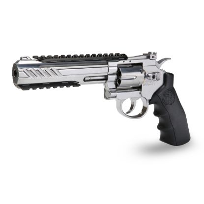 Picture of KLI Titan 6 Inch Chrome Revolver Dual Ammo 