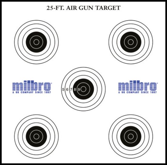 Picture of Milbro 14cm Card 5 Spot Card Targets Pack Size 100