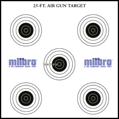 Picture of Milbro 14cm Card 5 Spot Card Targets Pack Size 100