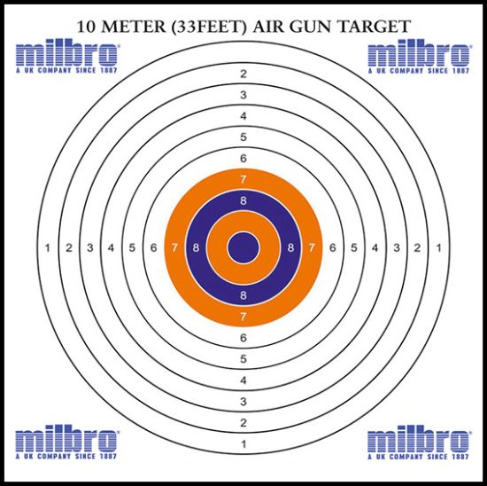 Picture of Milbro 14cm Card Targets Pack Size 100