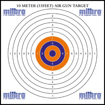 Picture of Milbro 17cm Card Targets for Air weapons