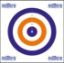 Picture of Milbro SPARE CARD TARGETS (100) Red White & Blue ( 17cm x 17cm )