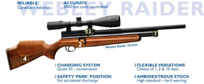 Picture of New Webley Raider 12 Shot PCP Air Rifle