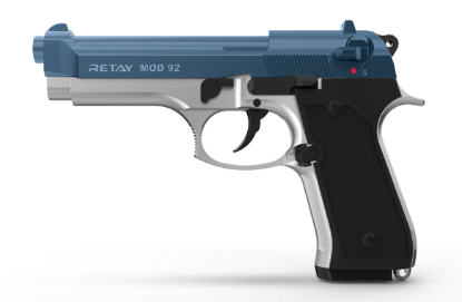Picture of Retay Mod 92 Chrome/Blue 9MM P.A.K
