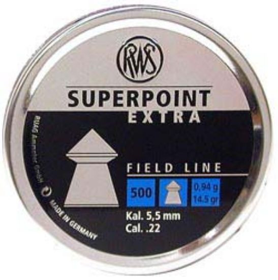 Picture of RWS SuperPoint Extra .22 Caliber Lead Pellets
