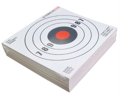 Picture of TRIMEX ARMS PACK OF 100 Card Targets 14cm Square White