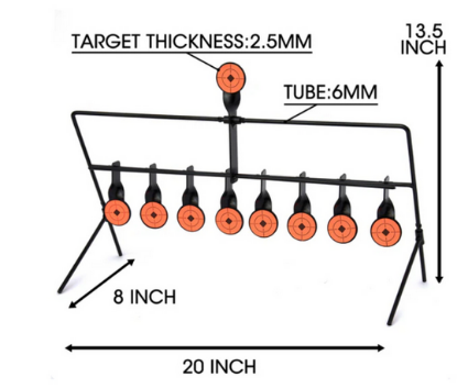 Picture of Trimex Arms Rotating Spinner Self-Resetting Metal Target–9+1