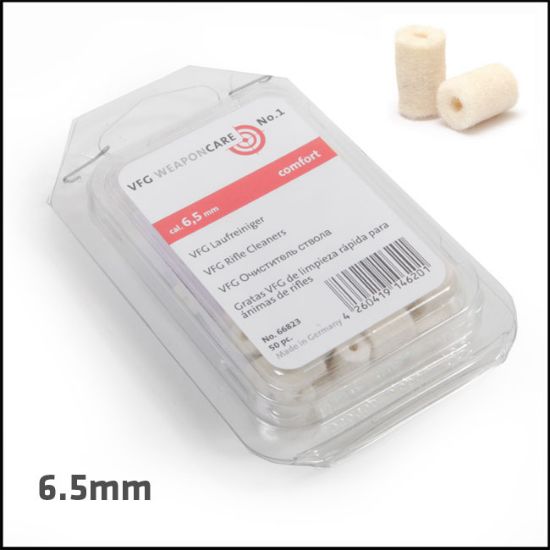 Picture of VFG 6.5mm Barrel Cleaning Felts (Box of 50)