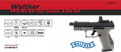Picture of Walther PPQ M2 Q4 TAC Combo 4.6in Set Air Pistol