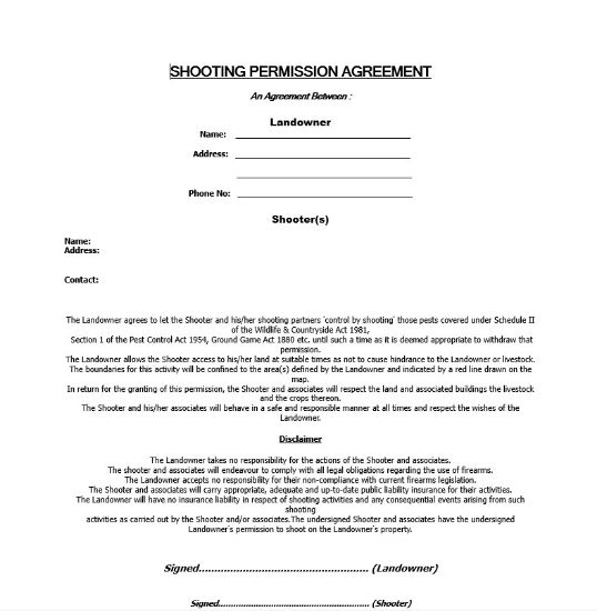 Picture of Shooting Permission