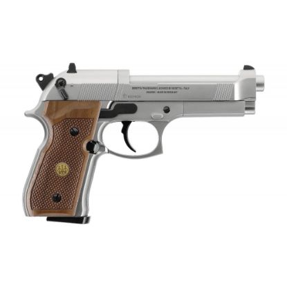 Picture of Umarex Beretta M92 FS Nickel with Wooden Grips