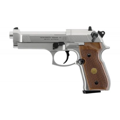 Picture of Umarex Beretta M92 FS Nickel with Wooden Grips