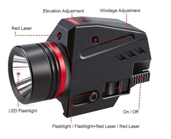 Picture of T4E Night Defender Flashlight Laser Combo