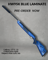 Limited Edition Weihrauch HW95K Blue Laminate With Silencer