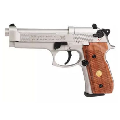 Picture of Umarex Beretta M92 FS Nickel with Wooden Grips