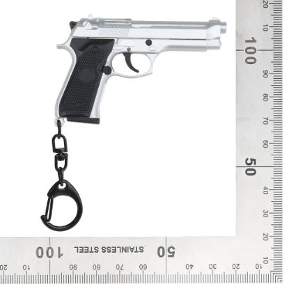 Picture of M92 Pistol Keyring Pistol Silver